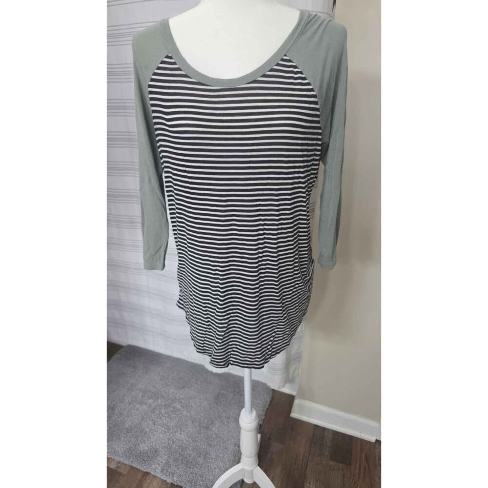 Maurices Striped Raglan Top Size S
